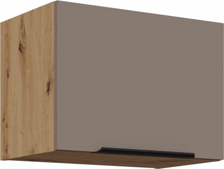 Mobile cappa aspirante LUNARA - larghezza 50 cm, beige scuro / rovere artigianale