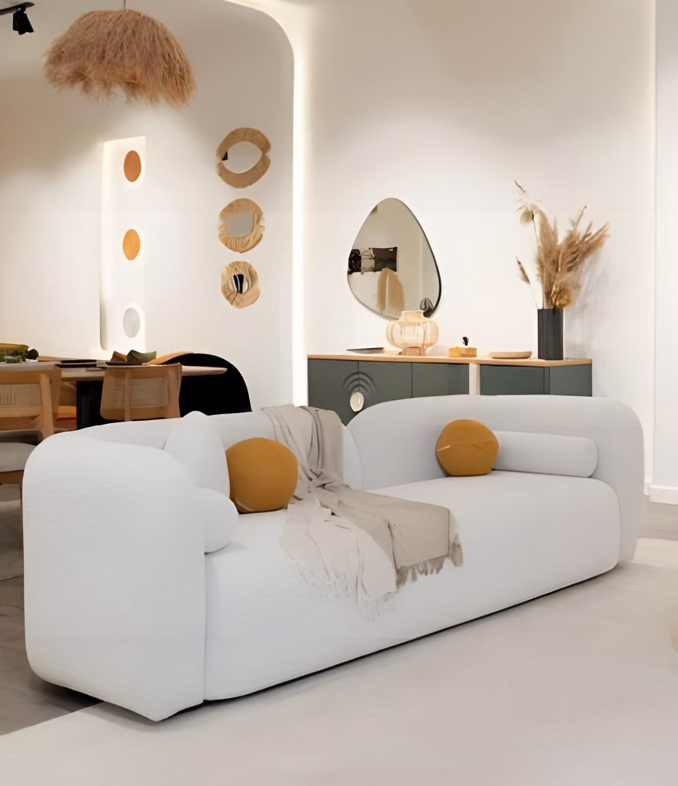 Dreisitzer Sofa Couch Wohnlandschaft Modern Funktional Stilvoll