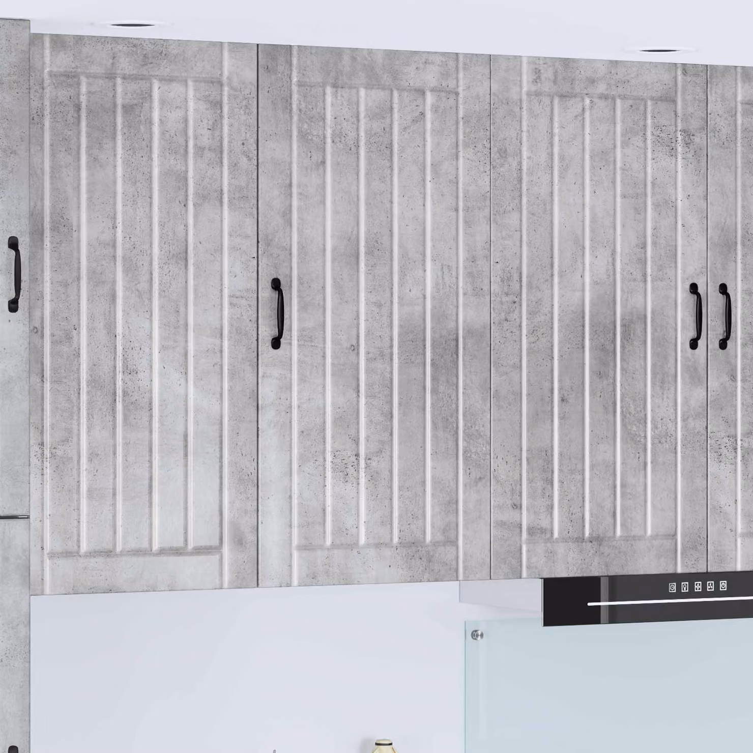 Armadietto a muro vidaXL LUCCA Grigio, moderno con ante a battente e ripiani interni, L 50 cm x P 31 cm x H 100 cm