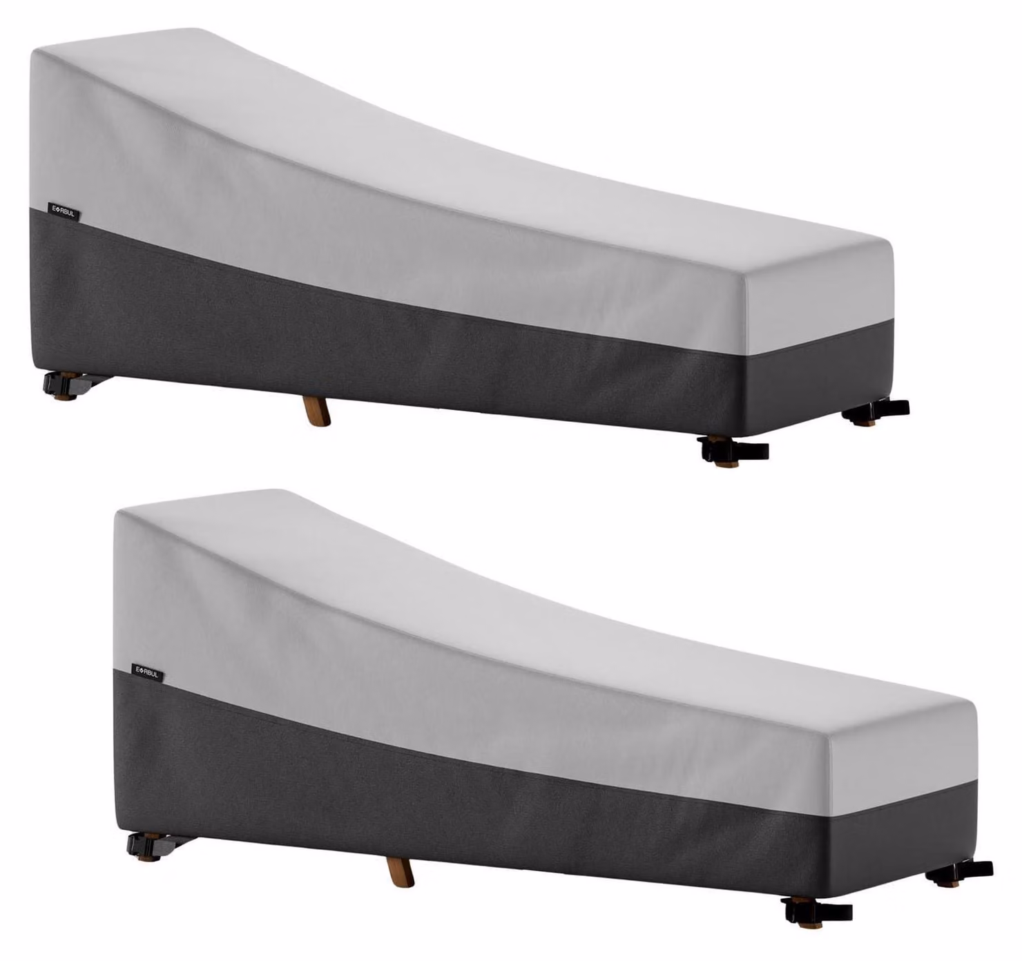 Set di 2 coperture per sdraio da giardino, dimensioni 215 x 82 x 82 cm, realizzate in materiale resistente, impermeabile e traspirante, modello 420D