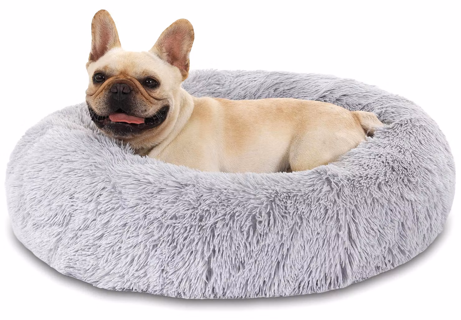 Cuccia per cani a forma di ciambella, in peluche, diametro 80 cm, antiscivolo, impermeabile, per animali domestici