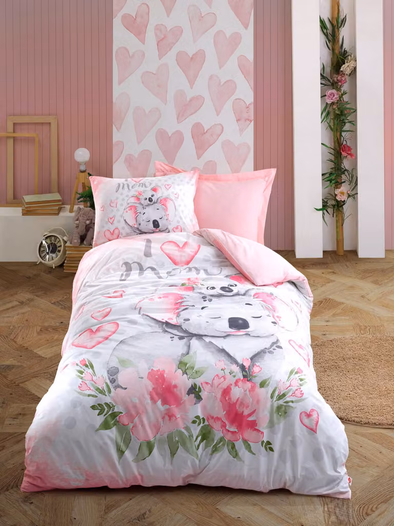 L'Essentiel Linge de Maison, Koala- CTN3048, Rosa, piumini, 100% cotone ranforce