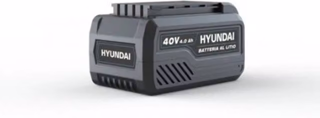 Batteria ricaricabile Hyundai 65836 da 40 V e 4,0 Ah per rasaerba cordless 65835, colore nero