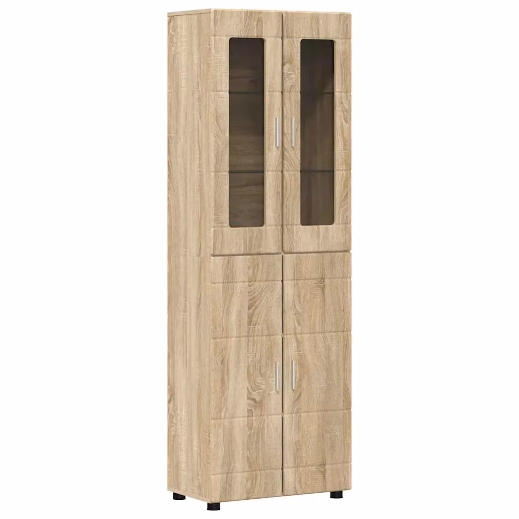 Credenza moderna FLORIN vidaXL in rovere color marrone L/P/H: 60 x 35 x 182 cm – 2