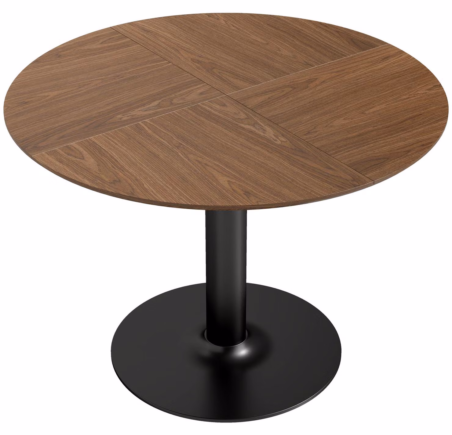Tavolo rotondo da pranzo per 6 persone, diametro 110 cm | Colore: Marrone | Dimensioni: 110x110x78 cm