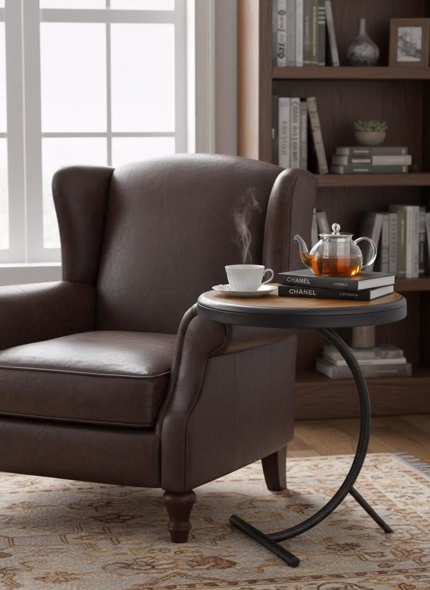 Tavolino da salotto moderno, minimalista, nero, elegante, di classe, confortevole