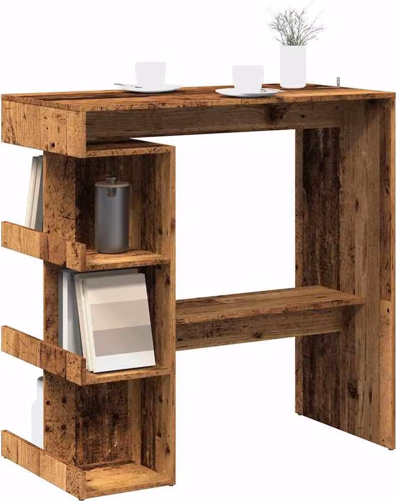 Maison Exclusive - Tavolo da bar con ripiano effetto legno antico 100x48x101,5 cm