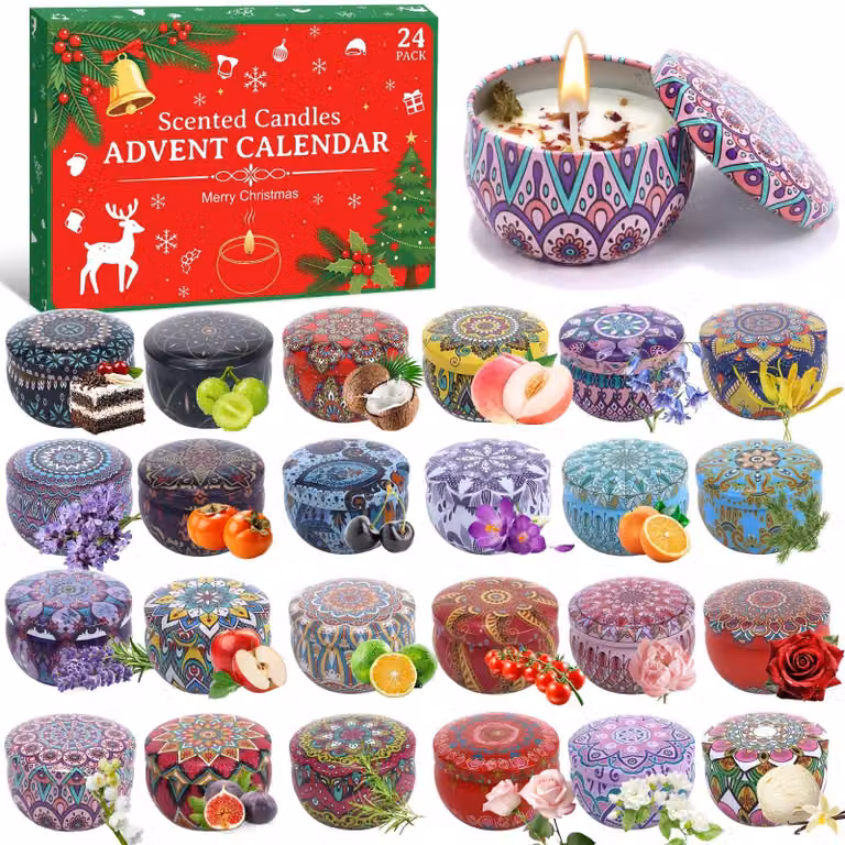 Solidchoice - Calendario dell'Avvento 2026 con 24 candele profumate per adulti