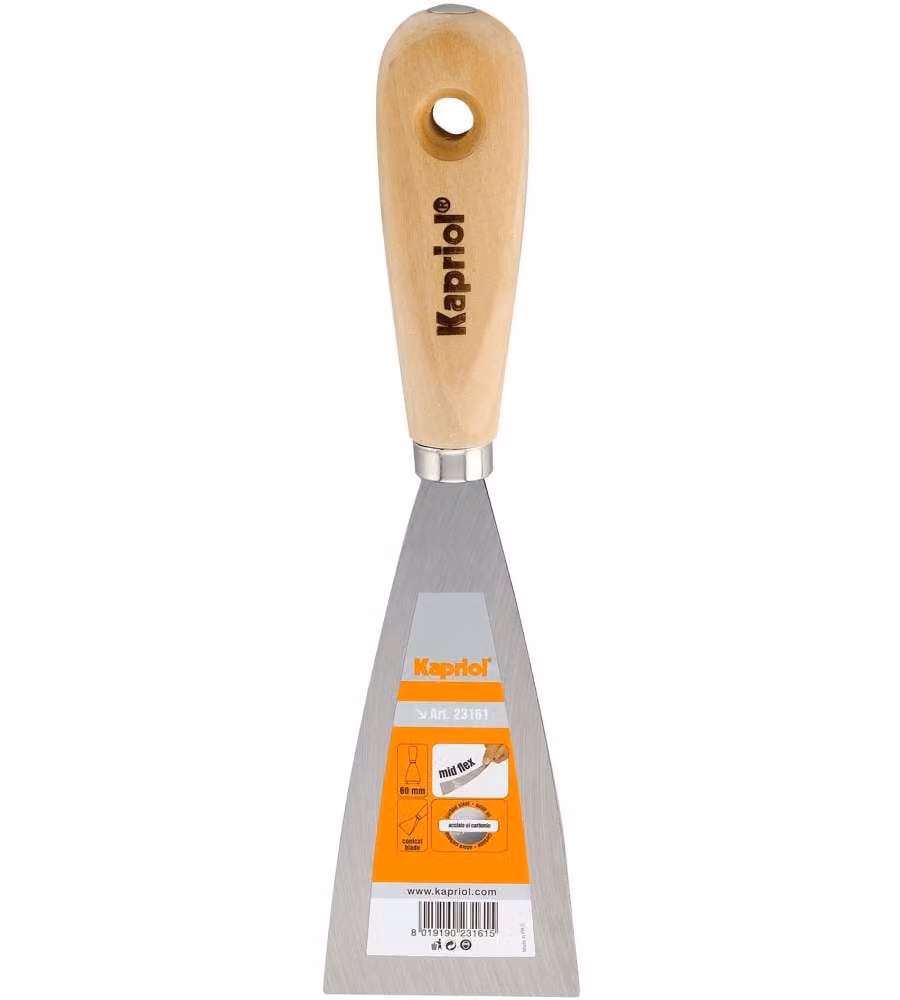 KAPRIOL Spatola per stucco con manico in legno 24 cm acciaio 80 g