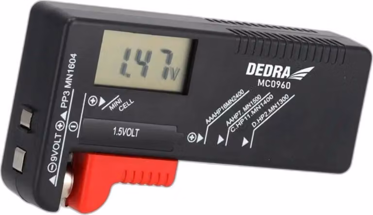Tester Per Batterie Da 1,5 V E 9 V - Dedmc0960