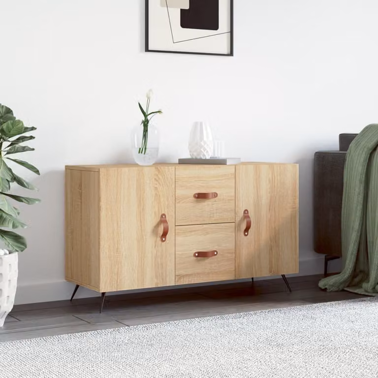 Credenza moderna vidaXL in legno multistrato color rovere Sonoma, L 100 x P 36 x H 60 cm