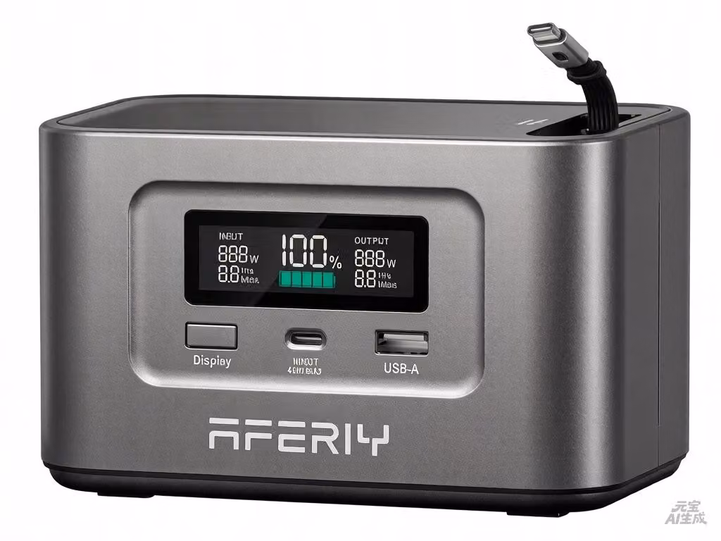 AFERIY Nano100: centralina portatile da 100W e power bank – 99,2Wh, batteria LiFePO4, potenza di uscita 145W, ricarica rapida USB-C, compatibile con l'energia solare, possibilità di caricare 3 dispositivi contemporaneamente