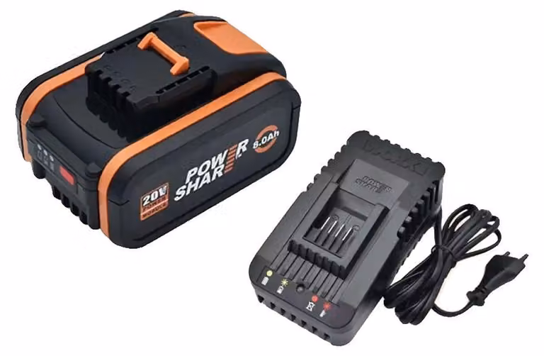 Batteria agli ioni di litio, capacità 8000 mAh, compatibile con diversi utensili, caricabatterie 8.0Ah x 1