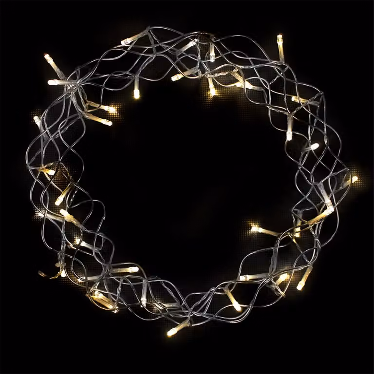 Ghirlanda appesa a LED / decorazione da tavolo Natale in metallo Ø30cm bianco caldo