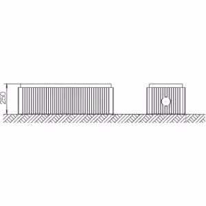 Hager Base di montaggio, KVS, misura 1, altezza 250 mm ZAX015