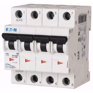 Interruttore automatico Eaton, 50 A, 4 poli, caratteristica: B 279040