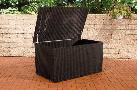 Cassa di archiviazione XL - Idraulica - Con coperchio - Per interni ed esterni - Cassa per cuscino da giardino - 156x98x86cm
