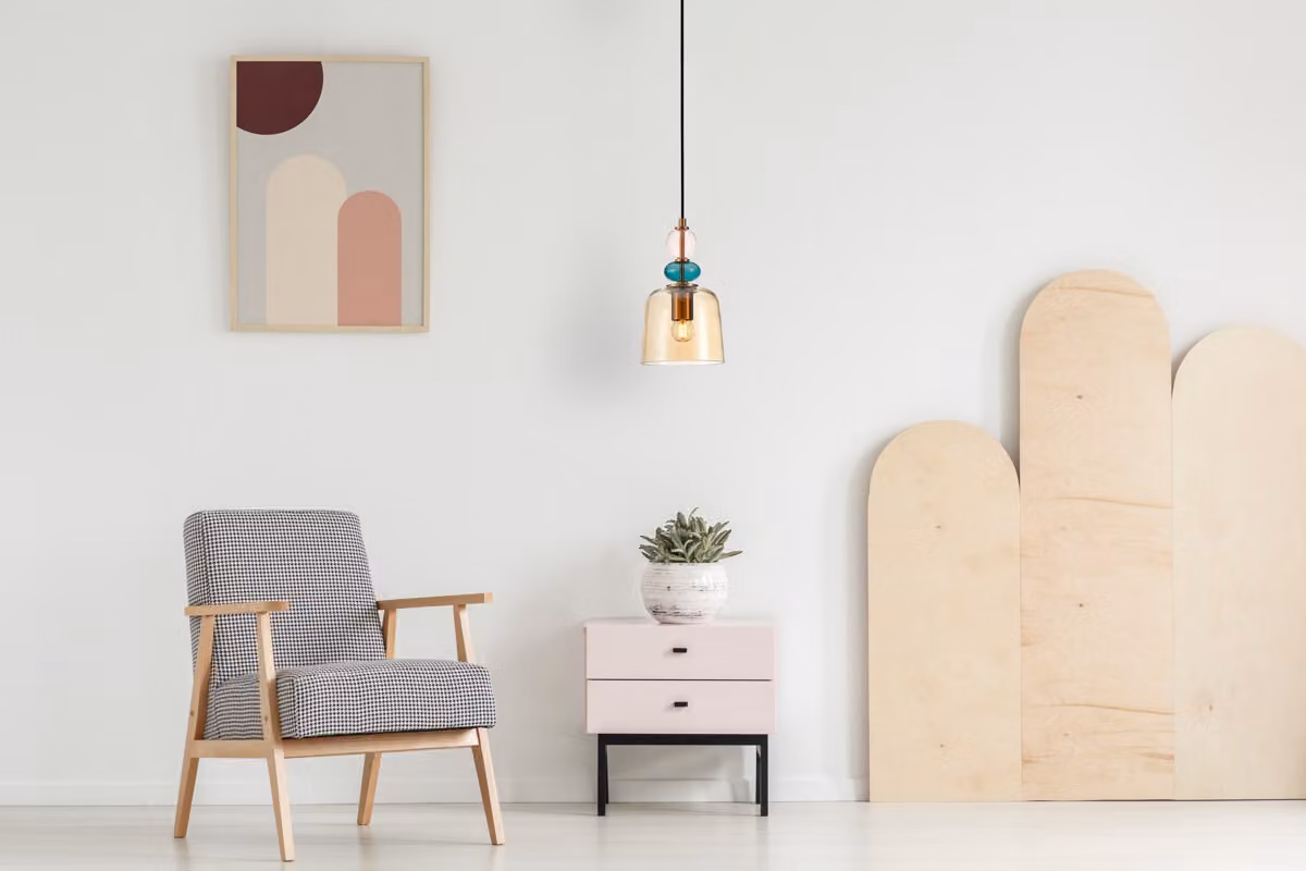 Lampada a sospensione decorativa in vetro ambrato multicolore per soggiorno sopra il tavolo 1xE27 40W NAMOS Italux