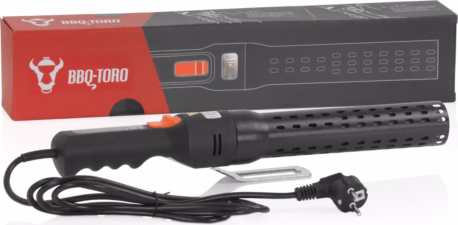 BBQ-Toro Accenditore elettrico per barbecue IGGI Nero/Nero, 2000 W, 650 °C, accenditore elettrico per carbone