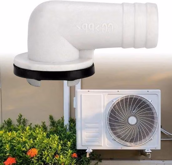 Raccordo universale per climatizzatori, curvo, diametro 19 mm, design a tenuta stagna