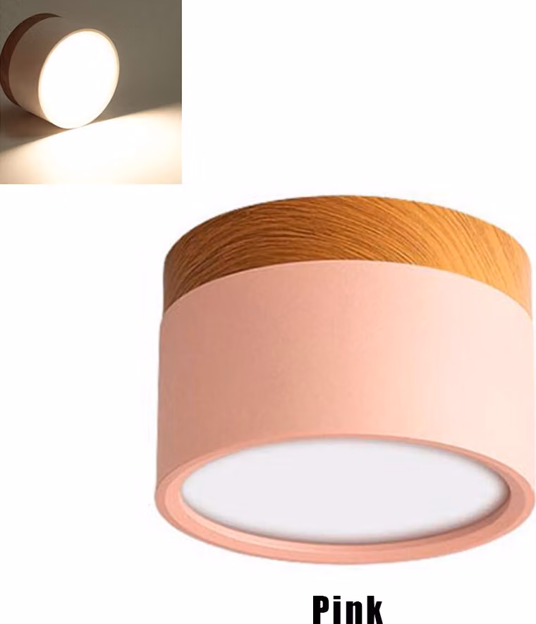 faretto da superficie 7W Faretto da superficie Faretto da soffitto LED Faretto da soffitto Lampada a spot Faretto da soffitto, rosa, luce bianca