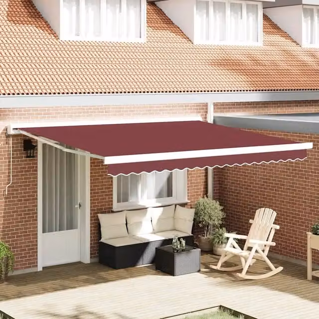 Tenda da Sole Retrattile Automatica Bordò 400x300 cm 3215325