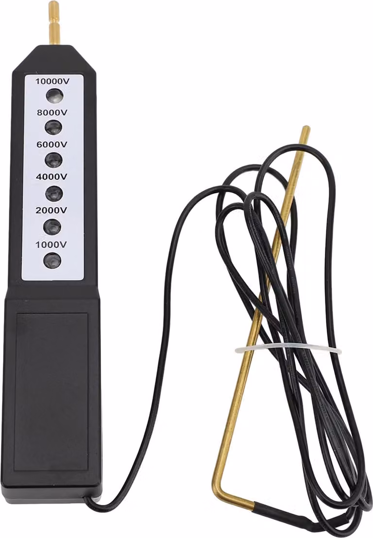 Tester per recinzioni elettriche, 1000-10.000 V, ampia gamma, impermeabile, voltmetro, localizzatore di guasti con 6 spie luminose