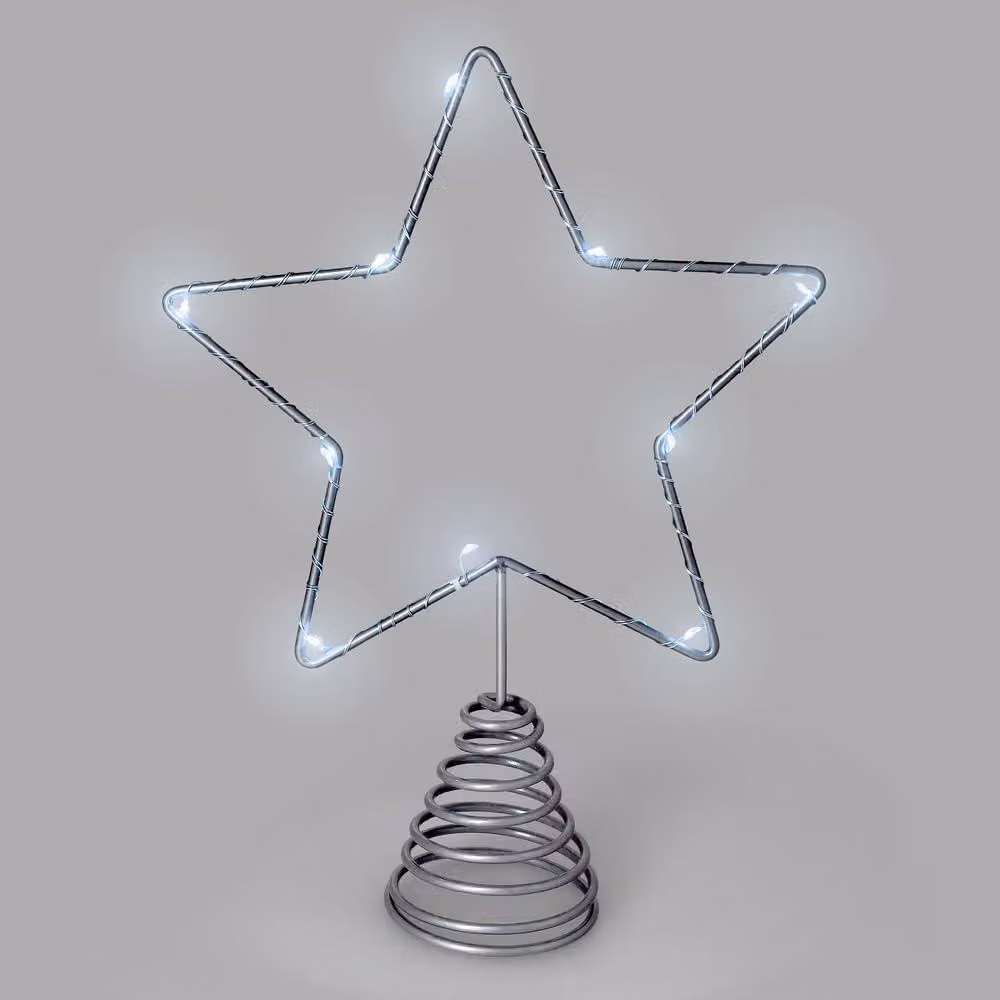 Catena luminosa con 10 LED bianchi freddi, grado di protezione IP20, per uso interno, alimentazione a batteria