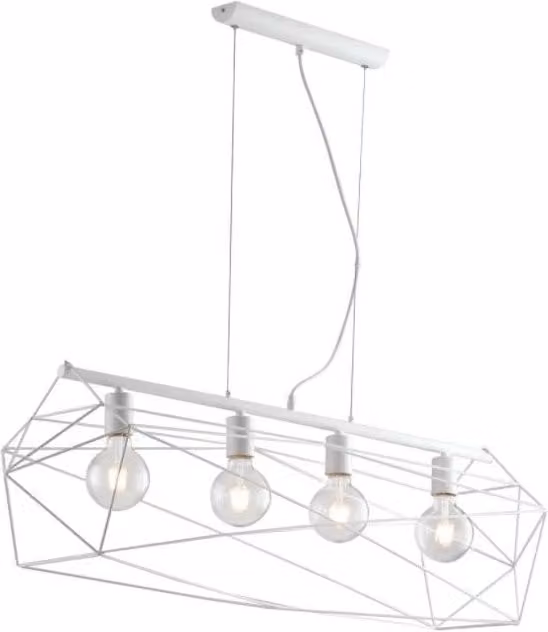 LAMPADARIO ABRAXAS 4X E27 106X31XH150CM BIANCA.