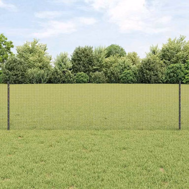 Maison Exclusive - Recinzione con paletto Grigio 0,6 x 100 m Acciaio e PVC