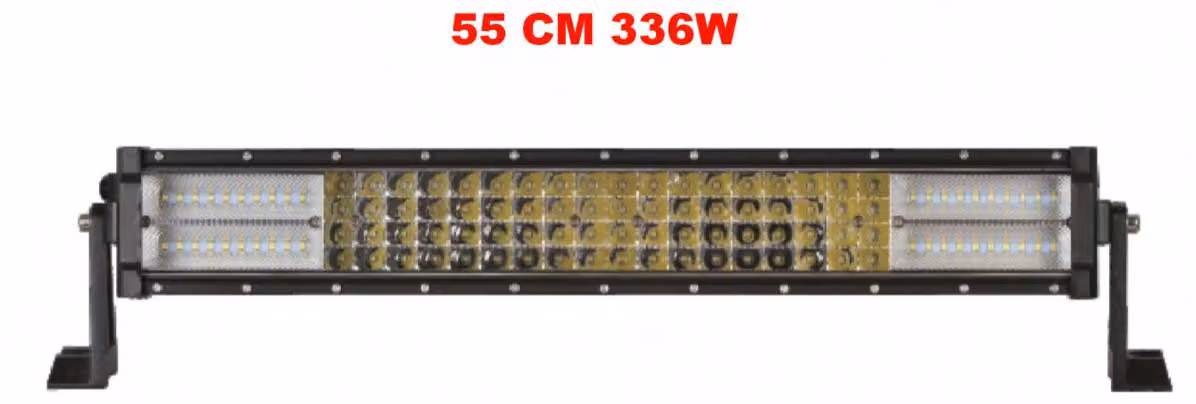 55 cm, 336 W, potente barra LED 7D / proiettore a LED, 12 V / 24 V, 4 file