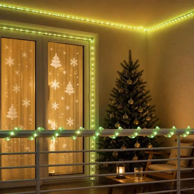 Tubo luminoso LED di Natale 2400 LED Verde 100 m 42050435