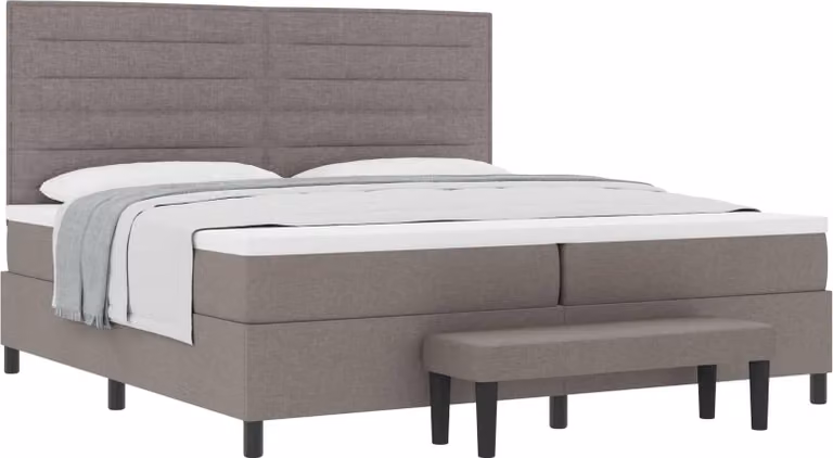 Letto a molle con testiera Talpa 200 x 200 cm Tessuto