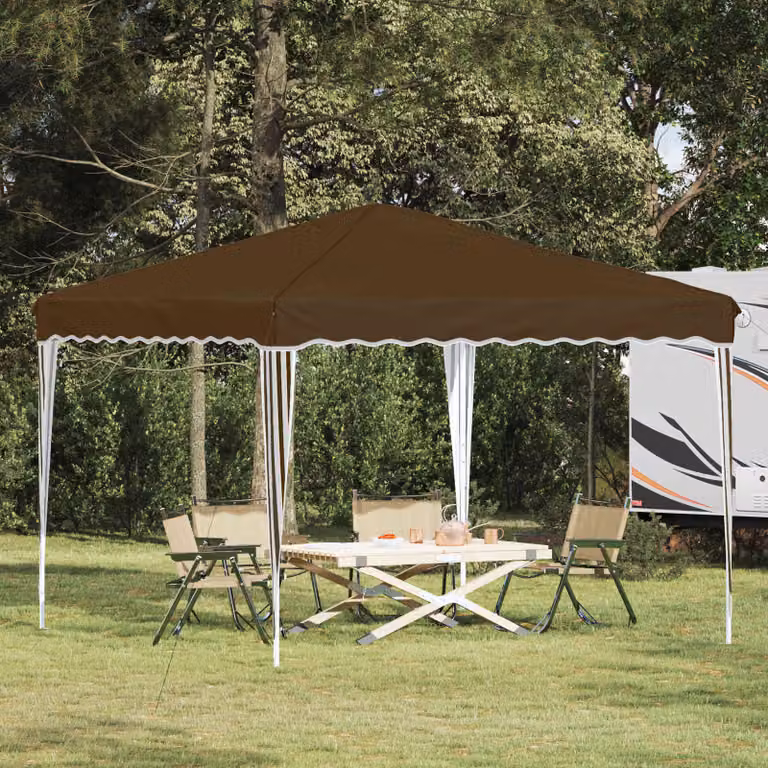 vidaXL Tenda per feste a pop-up L/P/H: 288 x 288 x 245 cm Tortora