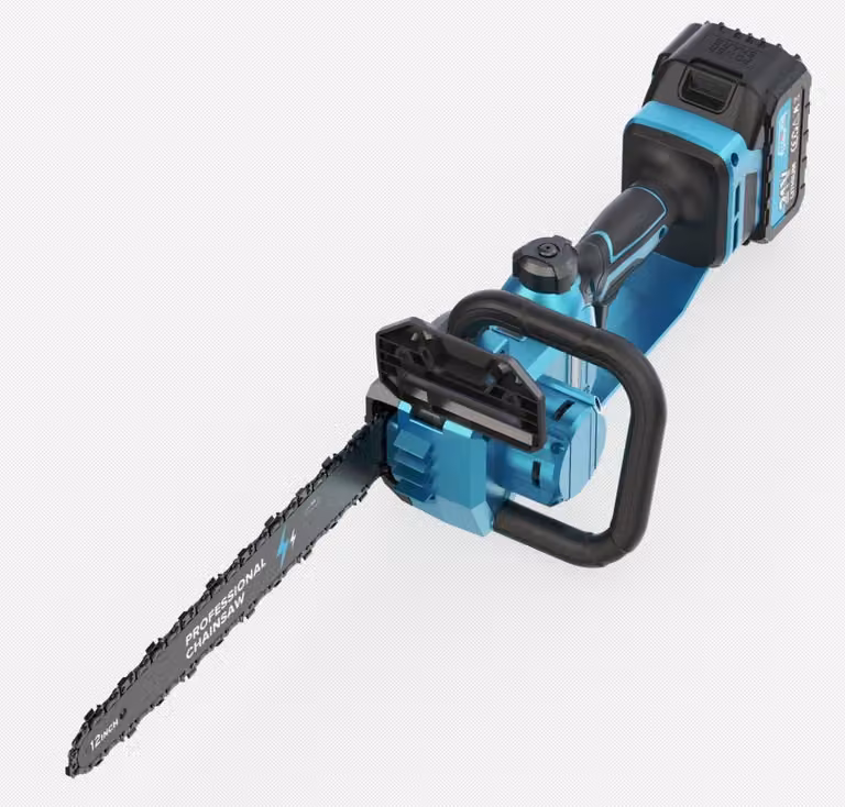 Accu catena motosega - 12 pollici - 1800W, motore brushless - 2 batterie - Motosega elettrica per potatura