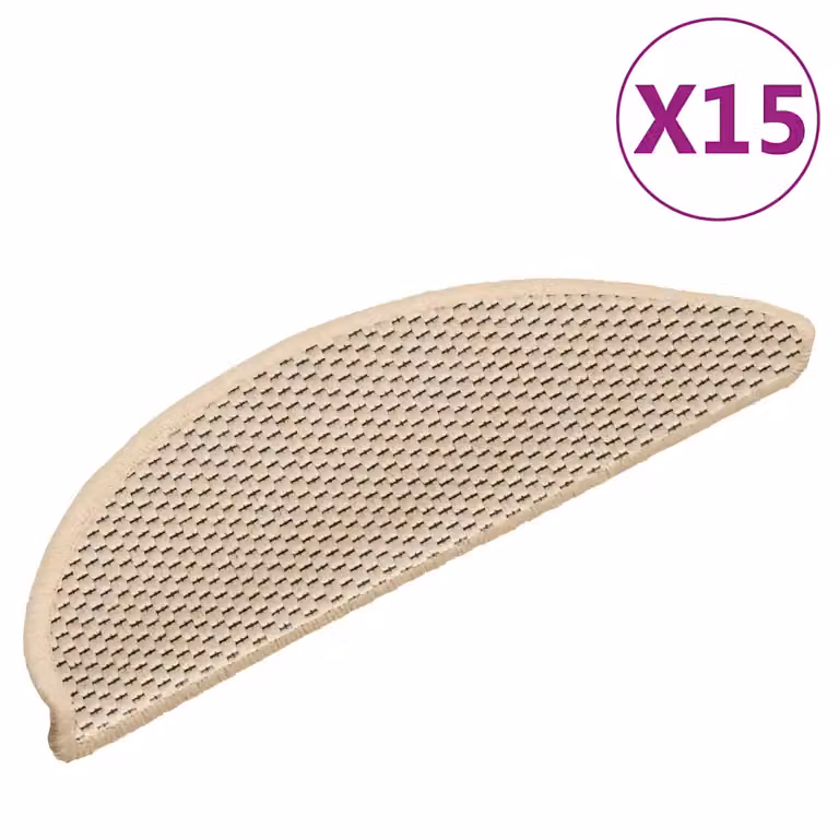 vidaXL Tappeti Autoadesivi Scale Aspetto Sisal 15pz 56x17x3 cm Berbero