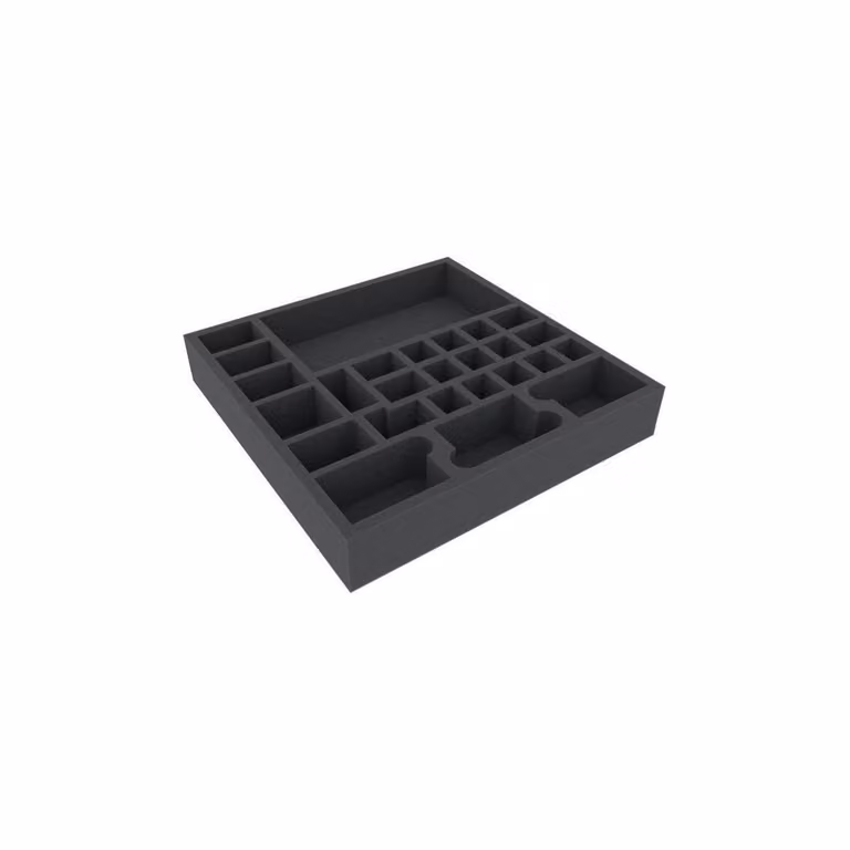 295 x 295 x 50 mm - Imbottitura in schiuma per miniature da giochi da tavolo, 26 scomparti