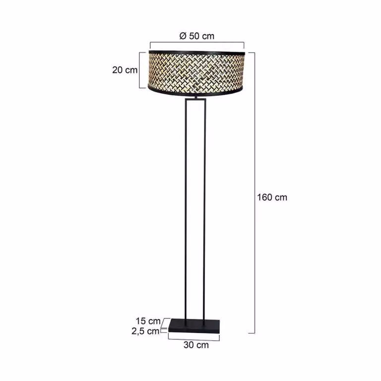 Steinhauer Lampada da terra Stang, Nero, Soggiorno / Sala da pranzo, Metallo, Moderno, Lampada da terra