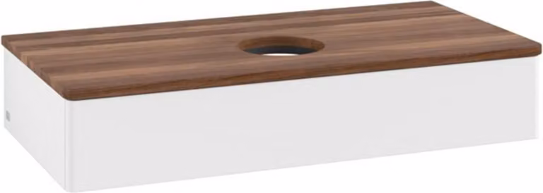 V&B Mobiletto senza struttura frontale, con illuminazione Antao 100x19x50cm, WBP colore w. wal, wh. m Lac