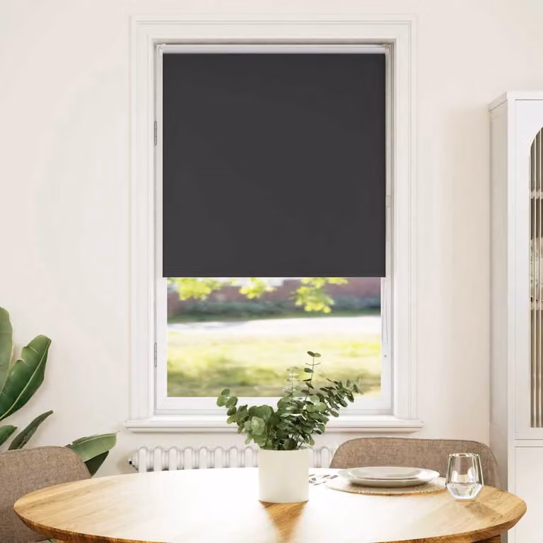 vidaXL Tenda a Rullo Oscurante Termoisolante in Poliestere, Colore Antracite/Nero, L: 70 cm x H: 150 cm
