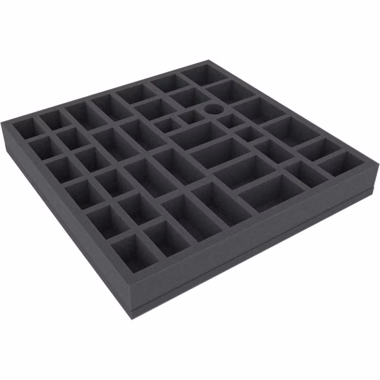 AGDX040BO 295 mm x 295 mm x 40 mm - Inserto in schiuma per giochi da tavolo