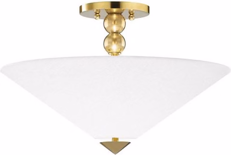 Casa Padrino plafoniera ottone antico / bianco Ø 45,7 x H. 29,2 cm - lampada da soffitto con paralume rotondo in vetro