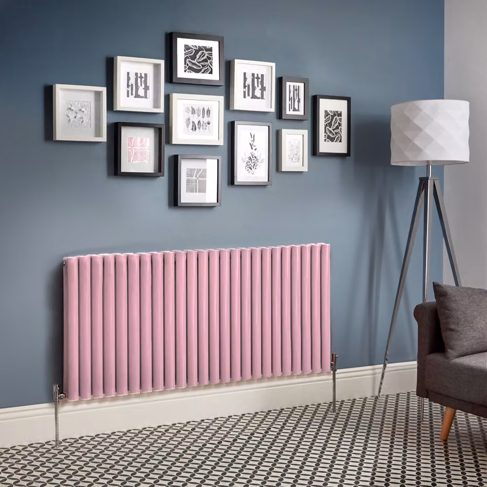 Radiatore di Design Orizzontale  Rosa (Rosa (Camellia Rosa)) -  635mm x 1416mm  - Pannello Doppio  - Revive