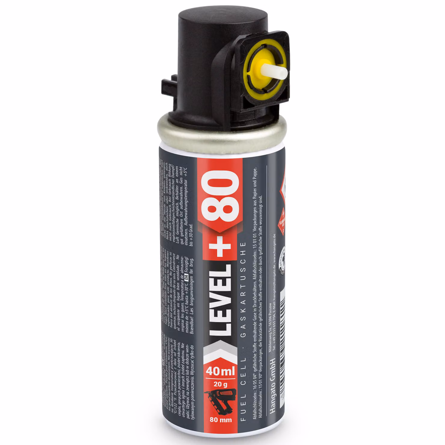 LEVEL+ Cartuccia di ricambio, confezione singola, 20 grammi/40 ml/80 mm, compatibile con Stiftnagler L+80
