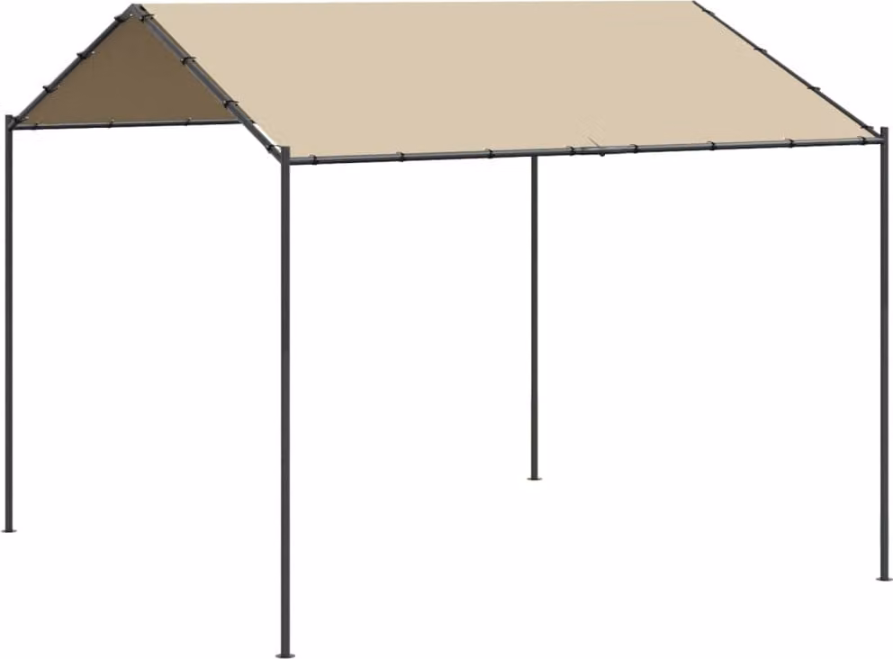 Tenda a Baldacchino Beige 3x3 m in Acciaio e Tessuto