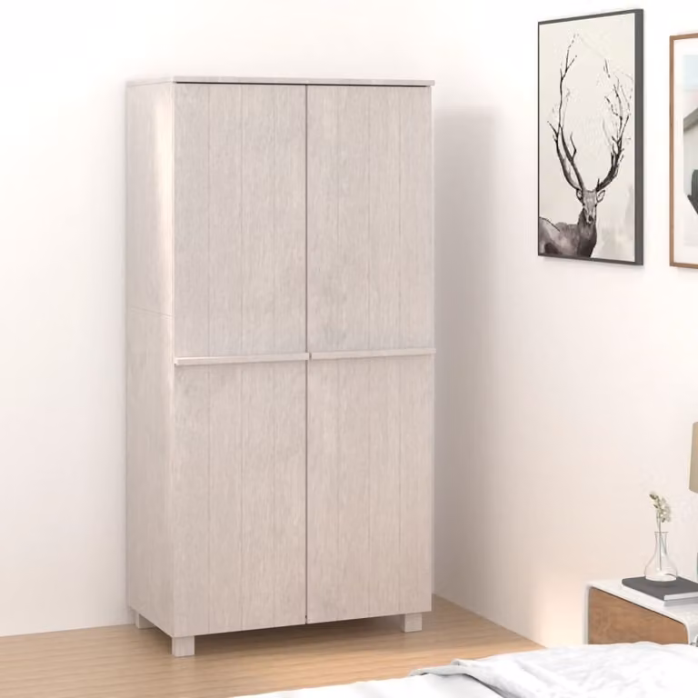 vidaXL Armadio HAMAR Bianco 89x50x180 cm in pino massiccio - Armadio - Armadi - Armadi - Armadi - Armadi