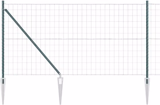 Recinzione da Giardino con Posto Verde in Acciaio e PVC Rivestito Verde 1 x 25 m – 1