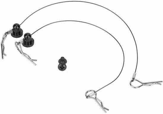 Clip metallico per auto radiocomandate - confezione da 2 - lunghezza 160 mm - colore nero - compatibile con Traxxas/Axial