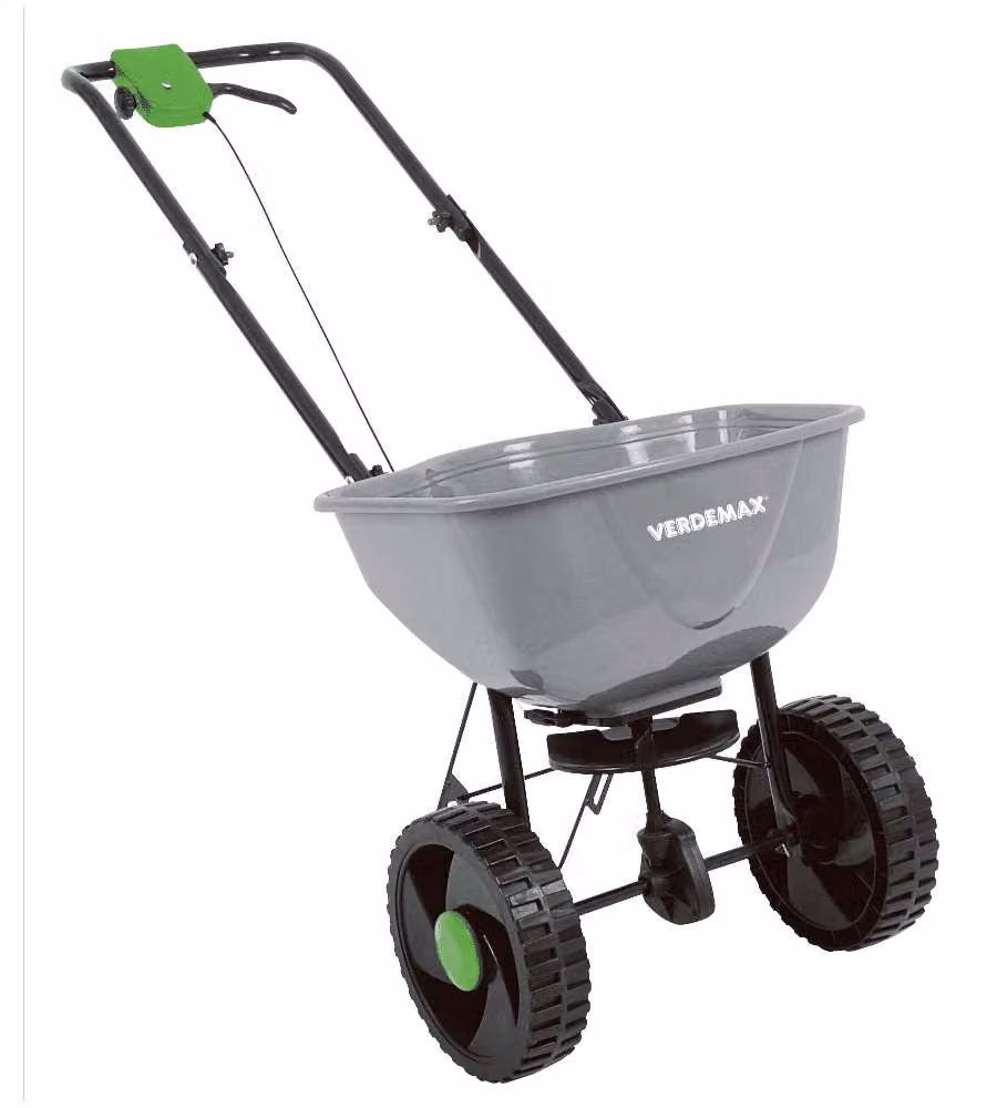 VERDEMAX Spandiconcime Rotativo 15L Grigio in Acciaio e Plastica