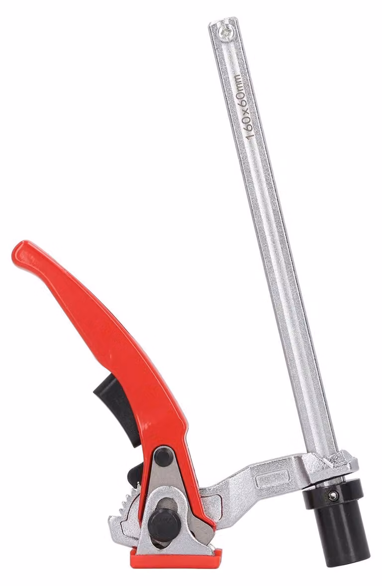 Morsetto a base da 20 mm, con guida da 13,5 x 6,5 mm, morsetto per banco da lavoro per la lavorazione del legno, dotato di meccanismo a cricchetto